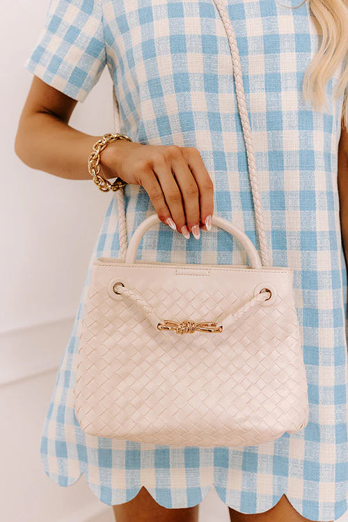 Blakely Faux Leather Crossbody in Cream