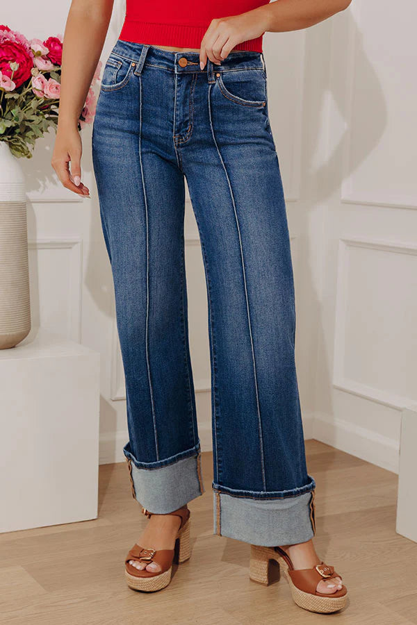 RISEN Hilary High Waist Straight Leg Jean