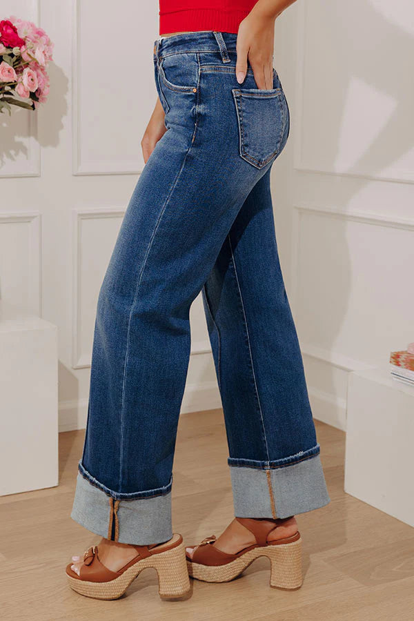 RISEN Hilary High Waist Straight Leg Jean