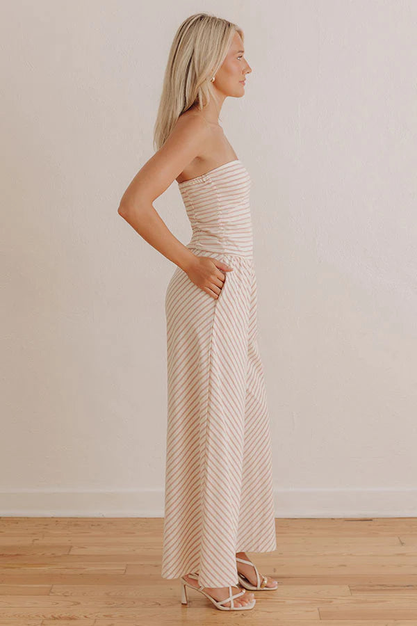Seaside Sorbet Stripe Wide Leg Jumpsuit
