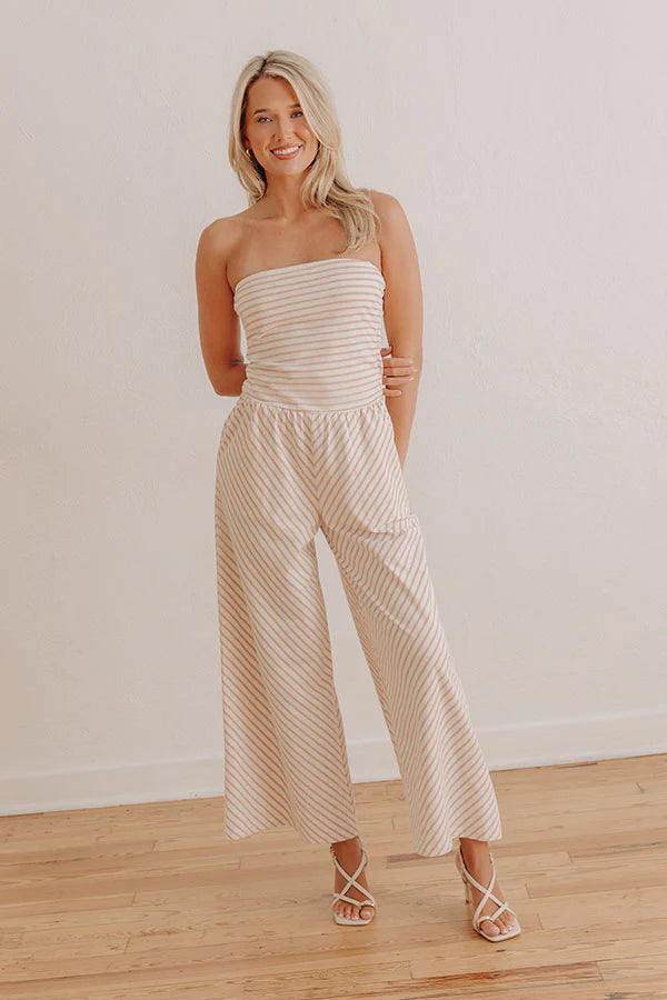 Seaside Sorbet Stripe Wide Leg Jumpsuit