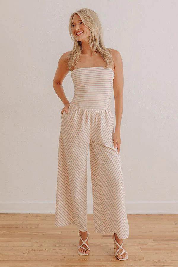 Seaside Sorbet Stripe Wide Leg Jumpsuit