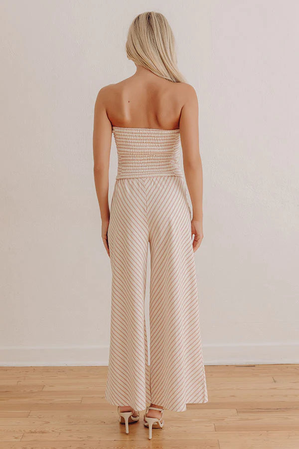 Seaside Sorbet Stripe Wide Leg Jumpsuit