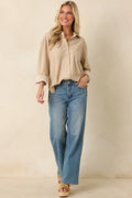 Z Supply Reese Light Toffee Button Up